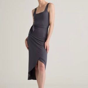 Quince Tencel Jersey Side Tie Midi Dress - XS- NWT